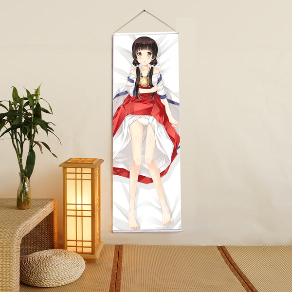 Girl meets Bear Anime Digital Printing Wall Scroll