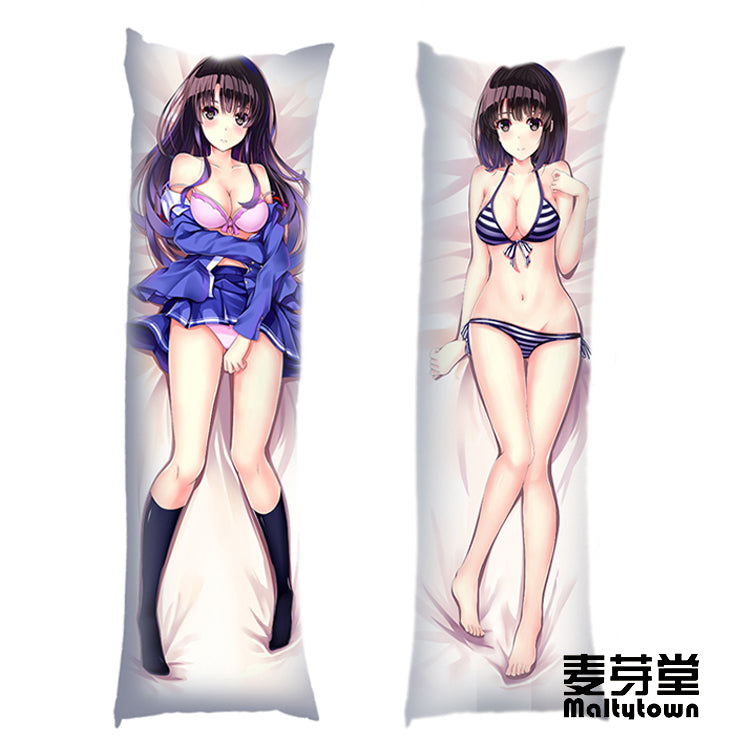 Saekano How to Raise a Boring Girlfriend Dakimakura Pillow Cover Megumi Kobashi YC0657 YC0658