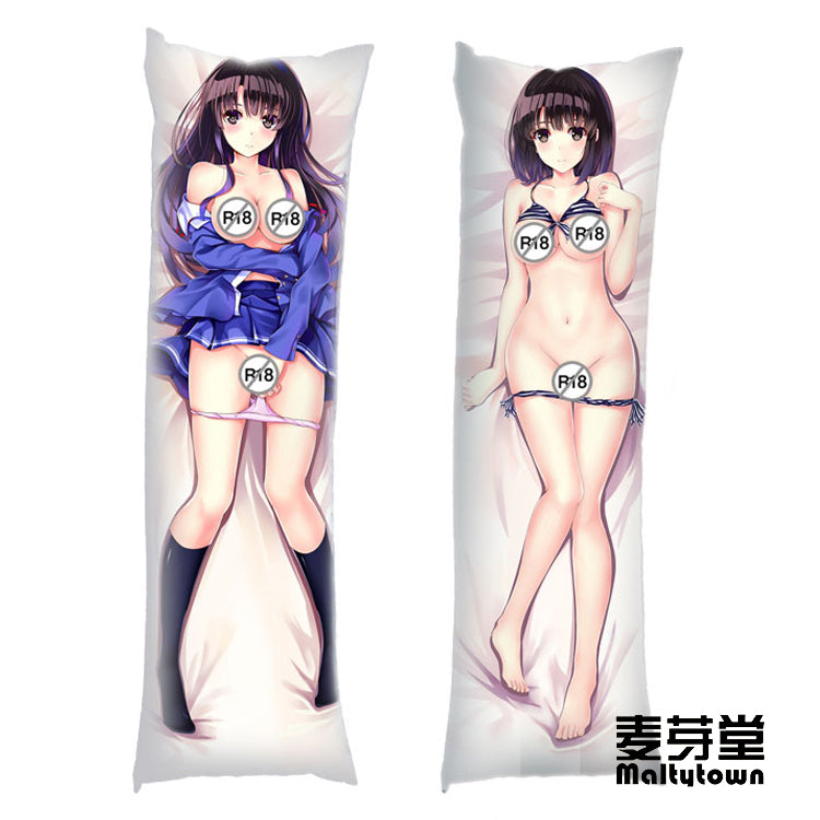 Saekano How to Raise a Boring Girlfriend Dakimakura Pillow Cover Megumi Kobashi YC0657 YC0658