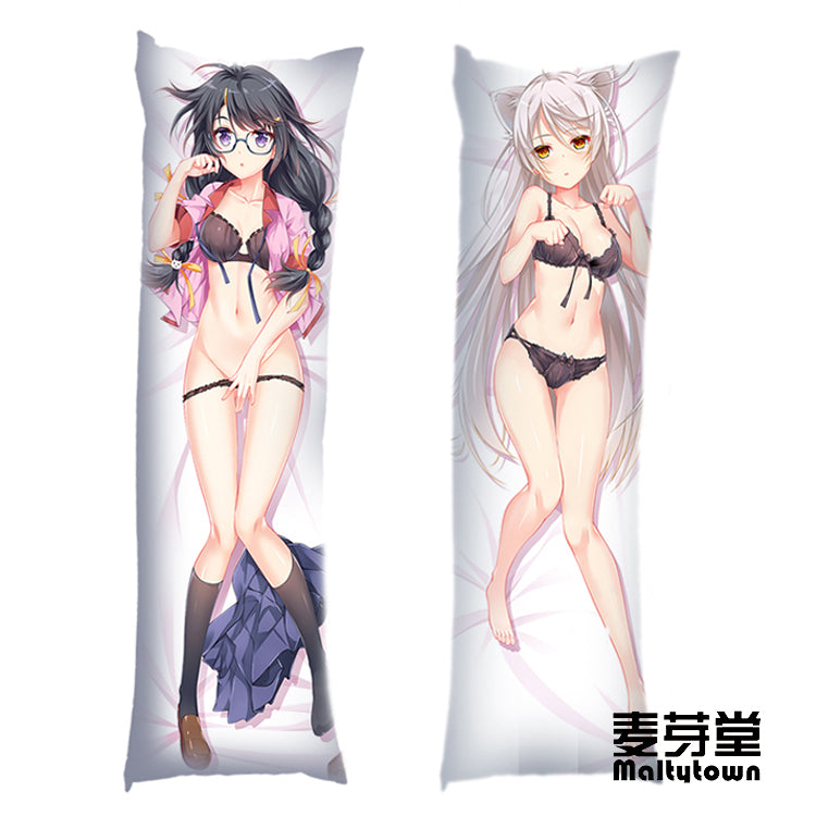 Owarimonogatari Dakimakura Pillow Cover hanekawa tsubasa YC0680 YC0681