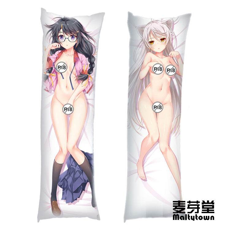 Owarimonogatari Dakimakura Pillow Cover hanekawa tsubasa YC0680 YC0681