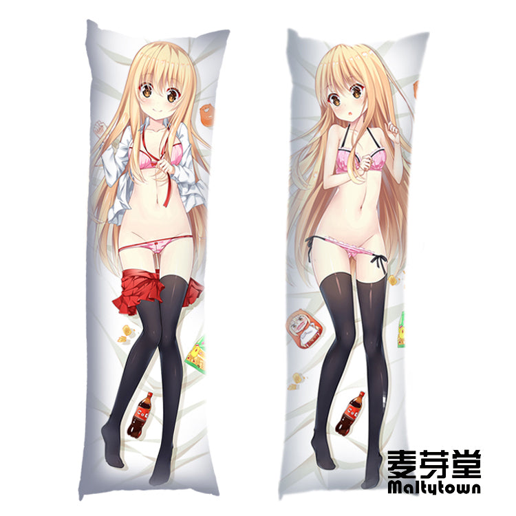 Himouto Umaru-chan R Doma Umaru Dakimakura Pillow Cover Black stockings YC0696 YC0697