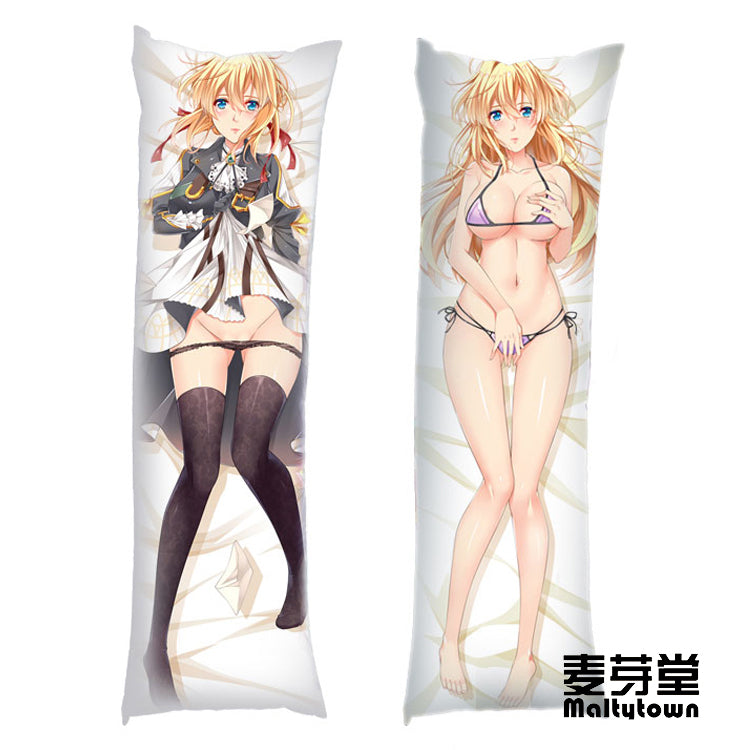 Violet Evergarden large breasts Black stockings Dakimakura Pillow Cover YC0724 YC0725