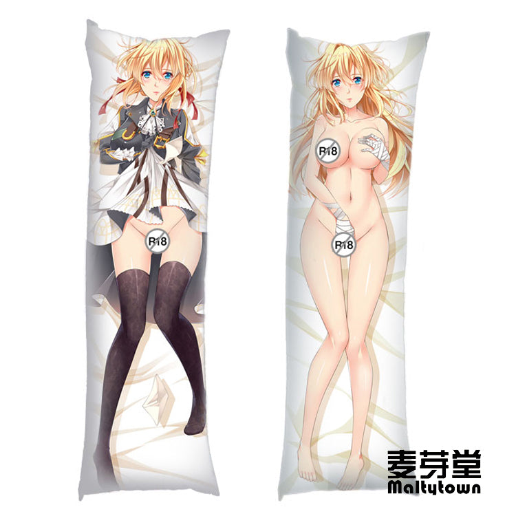 Violet Evergarden large breasts Black stockings Dakimakura Pillow Cover YC0724 YC0725