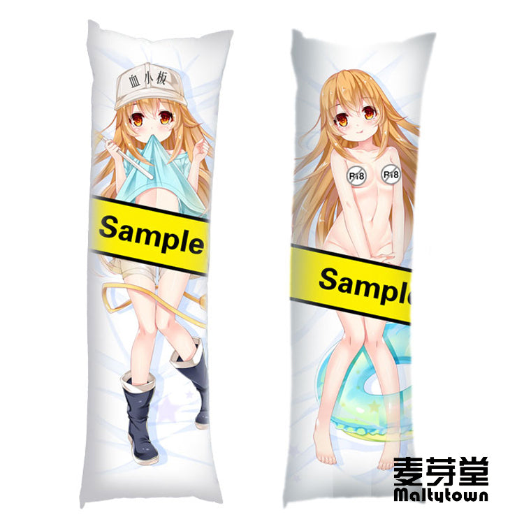 Cells At Work Dakimakura Pillow Cover Platelet-chan Micromastia YC0790 YC0791