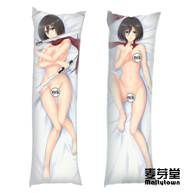 Mikasa Ackerman Attack on Titan Dakimakura Pillow Cover YC090 YC091