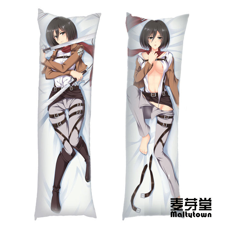 Mikasa Ackerman Attack on Titan Dakimakura Pillow Cover YC090 YC091