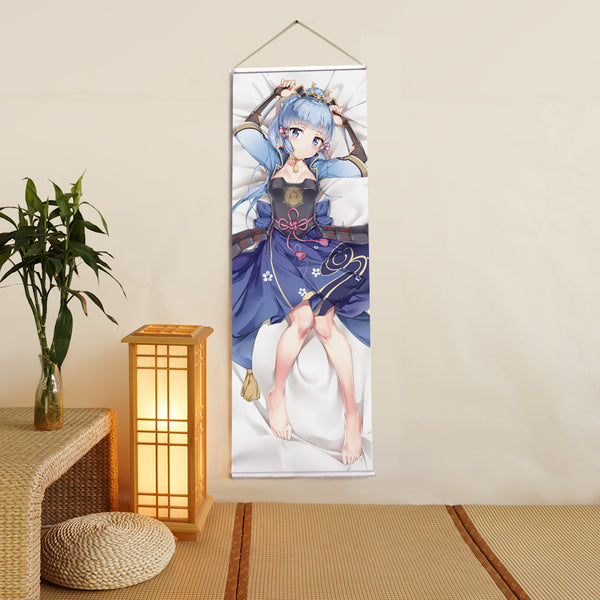 Kamisato Ayaka Genshin Impact Anime Digital Printing Wall Scroll