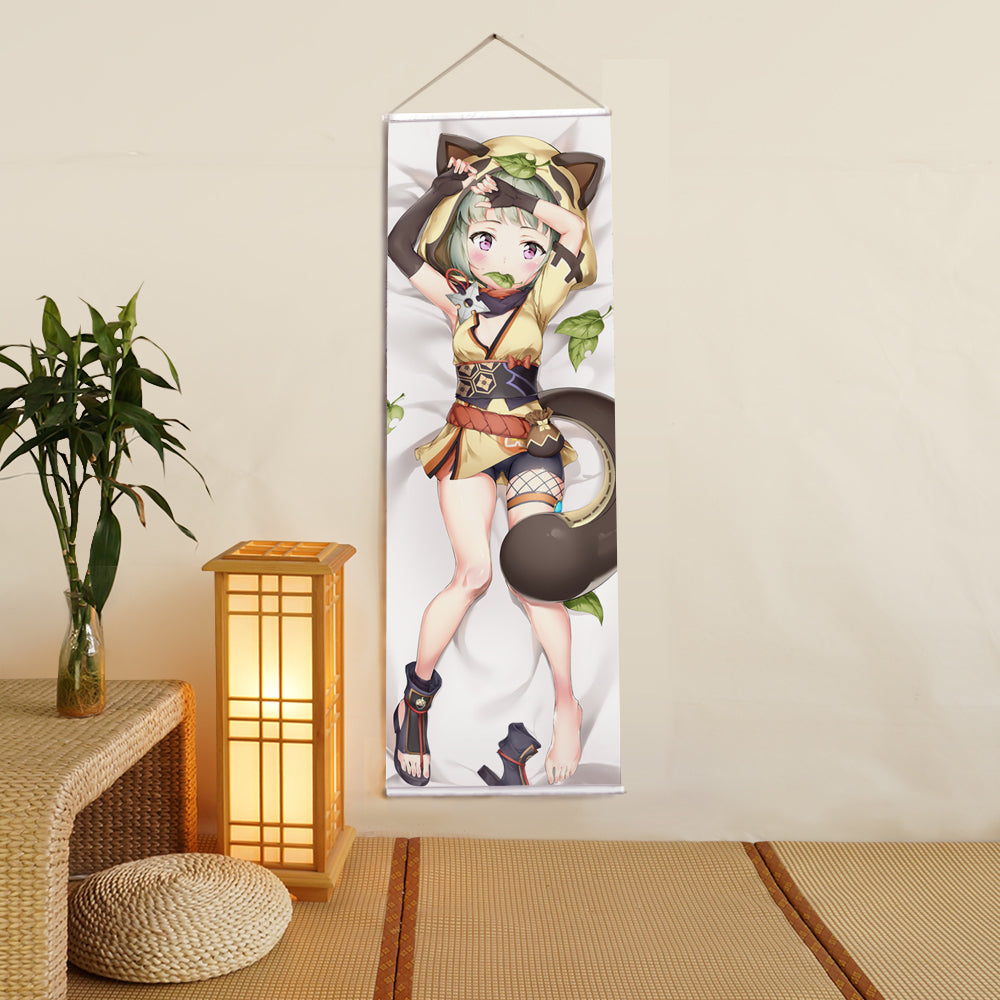 Sayu ninja Genshin Impact Anime Digital Printing Wall Scroll