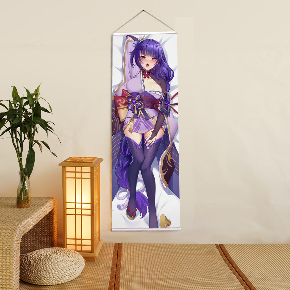 Raiden Shogun Genshin Impact Anime Digital Printing Wall Scroll