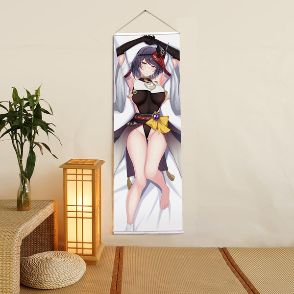 Kujou Sara Genshin Impact Anime Digital Printing Wall Scroll