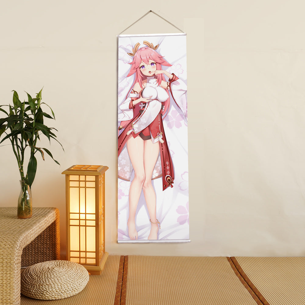 Guuji Yae Genshin Impact Anime Digital Printing Wall Scroll