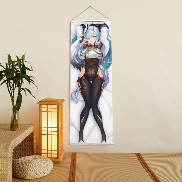 Shenhe Genshin Impact Anime Digital Printing Wall Scroll