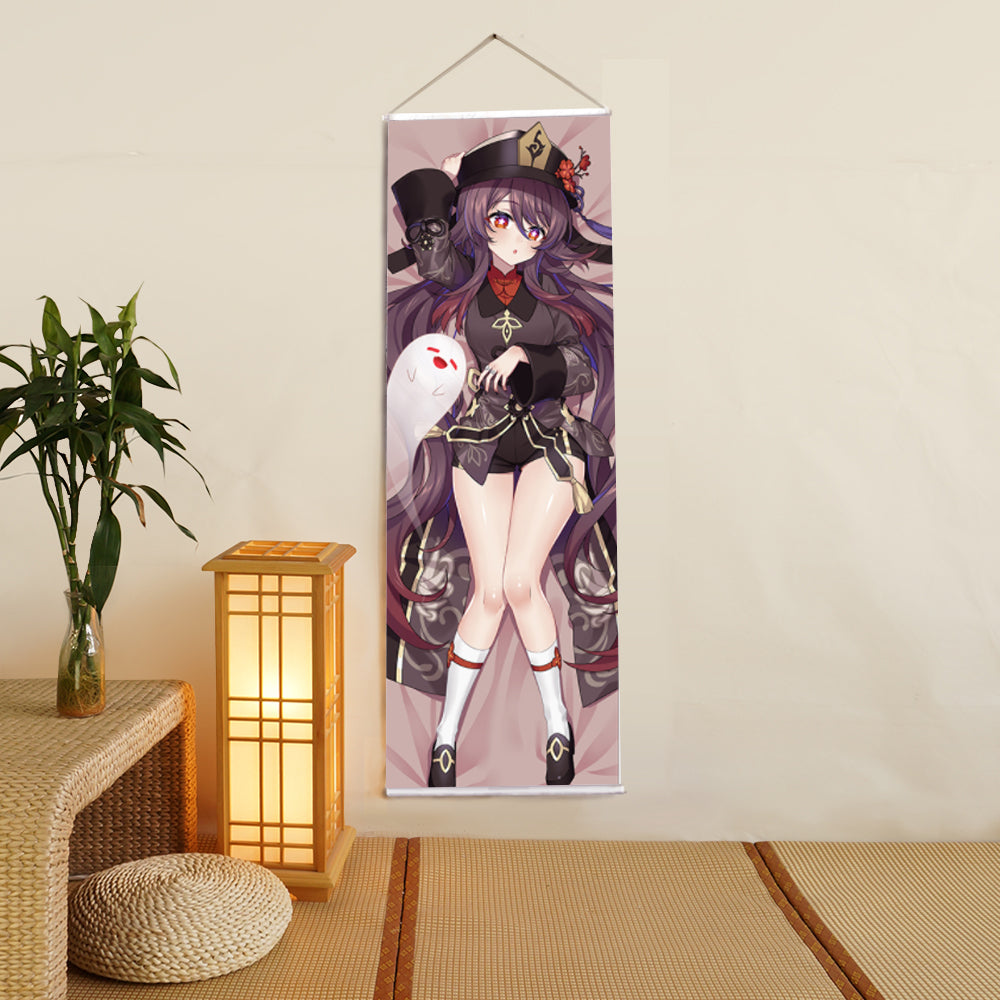 Hu Tao Genshin Impact Anime Digital Printing Wall Scroll