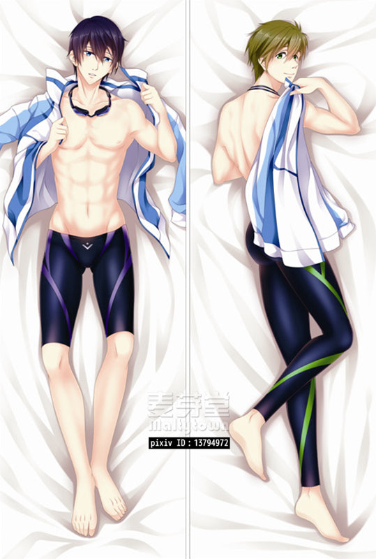 FREE Makoto tachibana abs handsome boy dakimakura body pillow cover YC0150